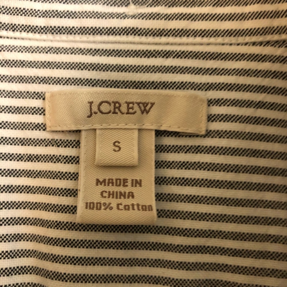 Ticking stripe 3/4 button up.